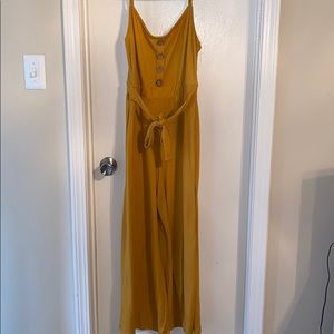 IRIS Long mustard/orange romper with flair pant